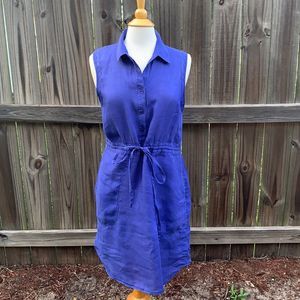 Theory Mistina Sleeveless Shirt Dress Size 10